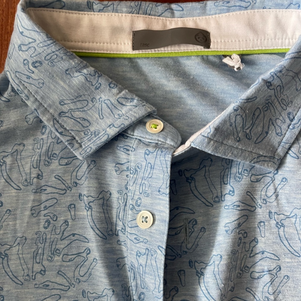 Tasc brand size large golf polo blue